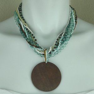 BOHO Design Beaded Pendent Necklace